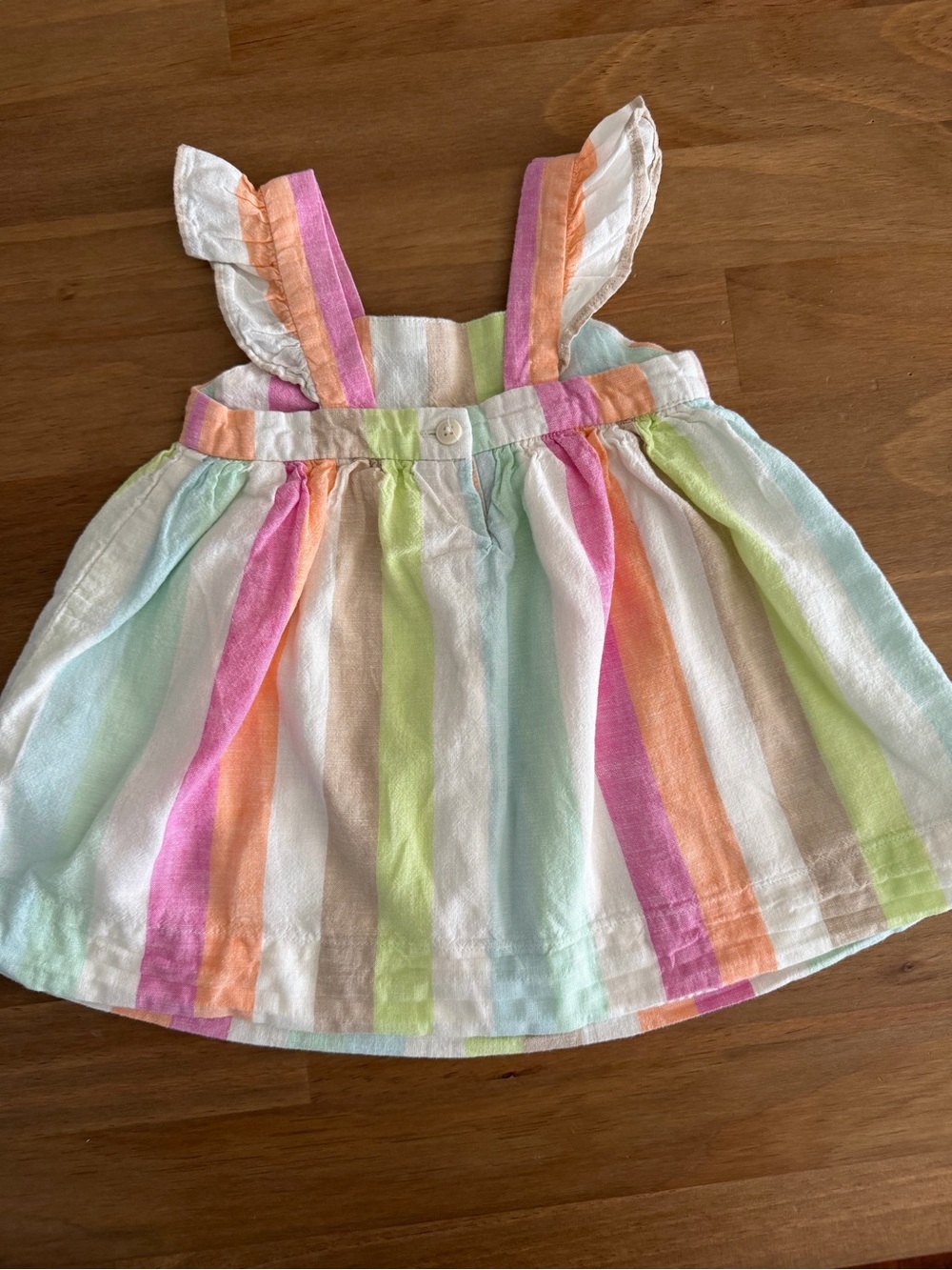 GAP Baby Pastel Striped Sundress in Mint, Pink, Peach Size 12-18M - Picture 4 of 10